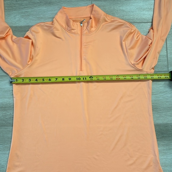Emerald 18 Light Orange 1-2 Zip Pullover Top Size Large - Picture 7 of 10